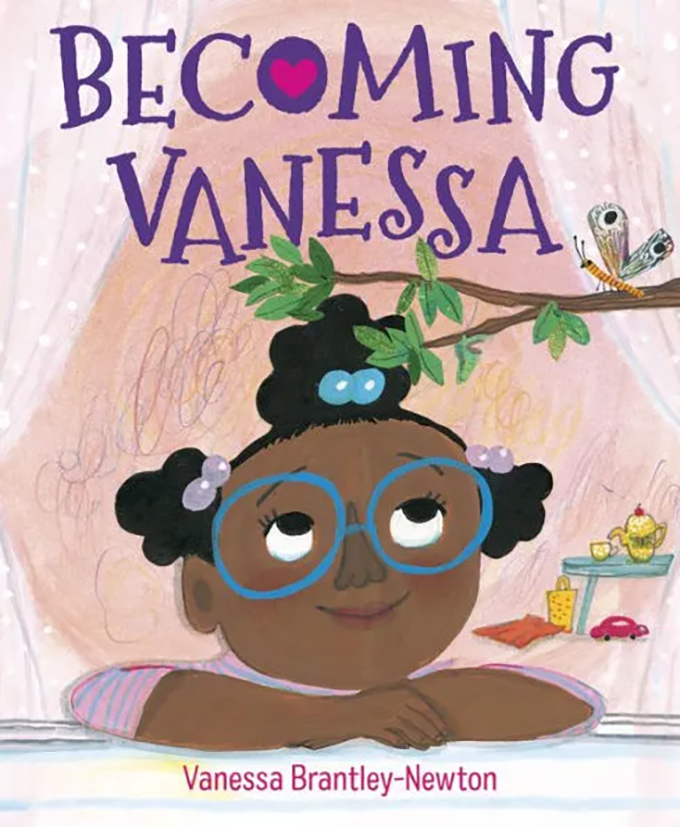 The cover of the children's book "Becoming Vanessa" by Vanessa Brantley-Newton
