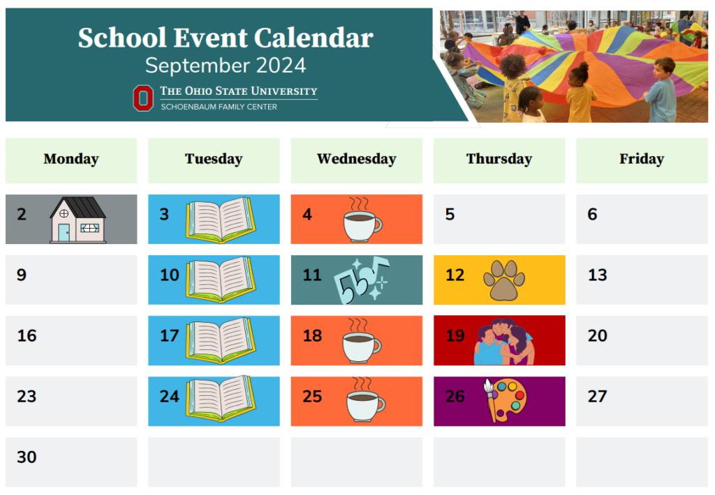 The School Event Calendar for September 2024