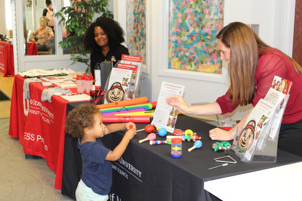 Parents and children meet with children's services agencies.