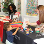 Parents and children meet at the resource fair